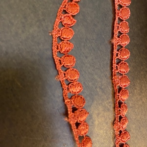 3 m, bordure en dentelle, dentelle en polyester, dentelle orange, 1,5 cm de large, ameublement, bordure en dentelle