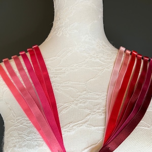 Bra Straps, Bra Elastic, Sewing Bra Straps, 82 Colours, Adjustable, Sew on, Lingerie, 6mm, 10mm, Red, Pink