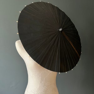 Ombrello nero, decorativo, festa, ombrello da damigella d'onore, regalo, ombrellone, matrimoni, damigella d'onore, decorazioni per la casa, eventi, display, 24" di larghezza