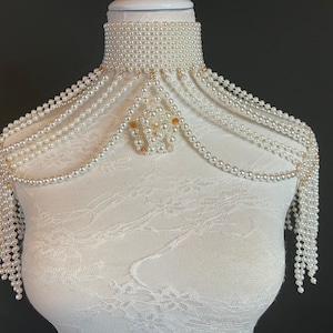 Chaîne d'épaule de perles, haute qualité, mariée, mode, couture, fait main, perles, style vintage, élégant