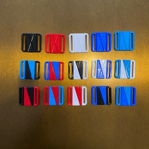 Hakenverschluss, 2-teiliger Verschluss, Bikiniverschluss, Bademodeverschluss, Gürtelverschluss, Kunststoffverschluss, bunter Verschluss, 30mm