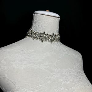 Jewel Choker, Choker Necklace, Bridal, Weddings Rhinestone choker, Handmade, Classic Choker, Stunning, Exclusive FAN Design