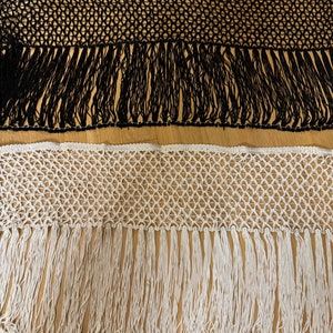 Frangia larga 10", frangia elegante, Nero, Avorio, frangia di qualità, Frangia di qualità densa, Altissima qualità prodotta nel Regno Unito, Arredamento, Rifinitura con frange