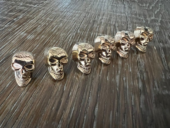 Metallic Skull Shanked Button - each Metallic Skull Shanked Button - each