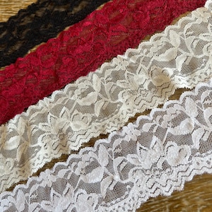 Dentelle de 6 cm de large, dentelle extensible, lingerie, dentelle pour vêtements