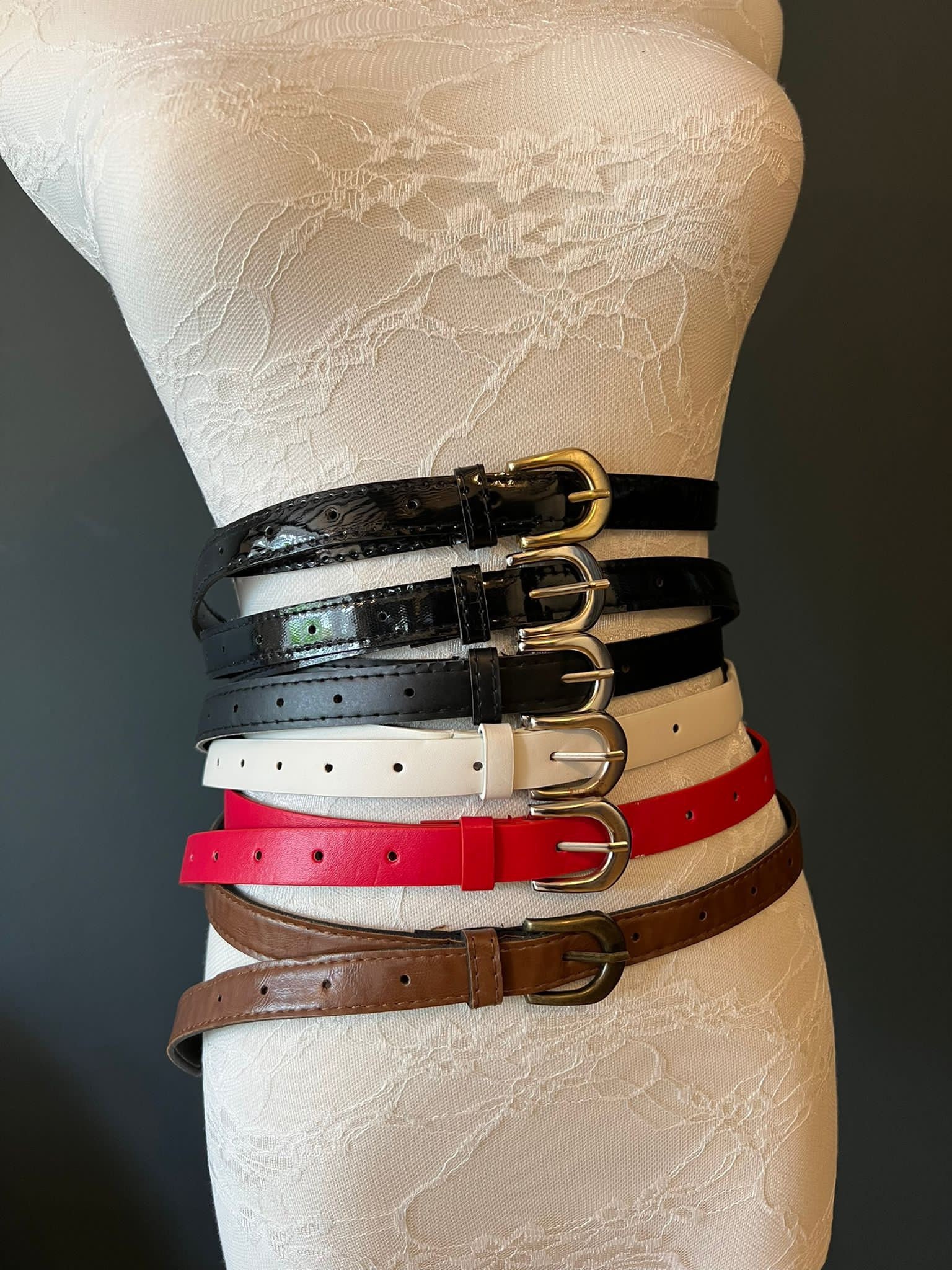 Thick red belts for deals dresses