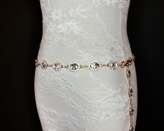 Napier Gold Plated Textured Chain Link Belt, Tassel Belt. - Etsy display picture 3