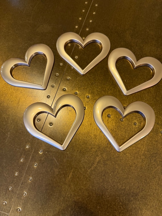 3.5” Heart Metal Buckle, Matt Gold, Heart, Buckle, Clothing  display picture 1