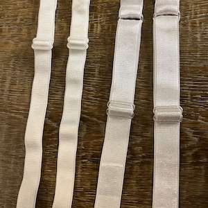 Detachable Bra Straps, Black, Ivory, Dress Bra Straps, 10mm Wide Removable  Bra Straps 
