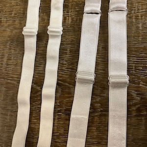 Couture de bretelles de soutien-gorge, Bretelles de soutien-gorge de lingerie 15 mm et 20 mm, Bretelles de sous-vêtements, Bretelles extra larges, Blanc cassé
