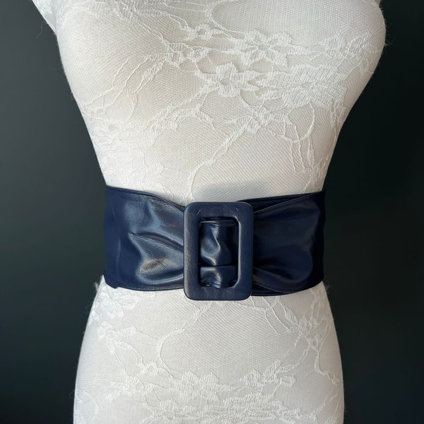 Sash Belt, Navy Belt, 3” Wide, Fashionable Belt, UK Size 6-10