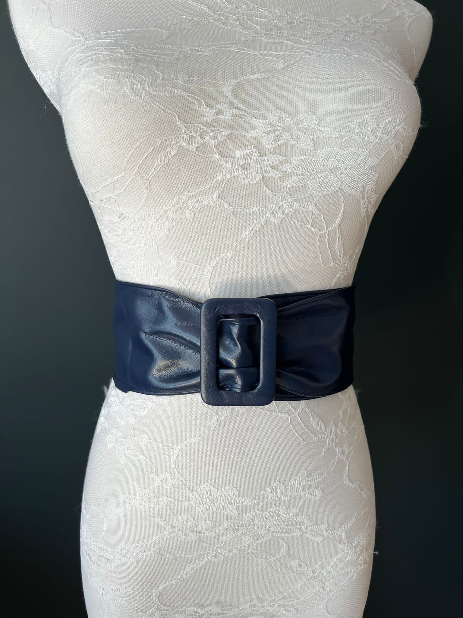 Leather Wrap Navy Belt, One Rise Fits Most Men main image 2