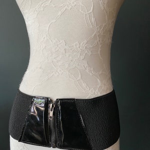 Belt, Wide Corset Belt, 10cm Wide, 4” Wide Belt, Elastic Belt, Zip Belt, UK sizes 6-12
