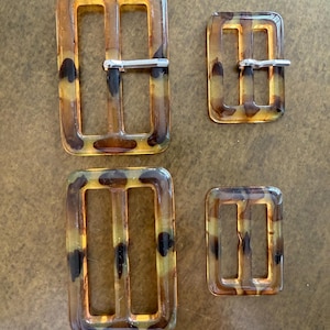 Tortoiseshell Buckle, Rectangle Slider, 2 Sizes