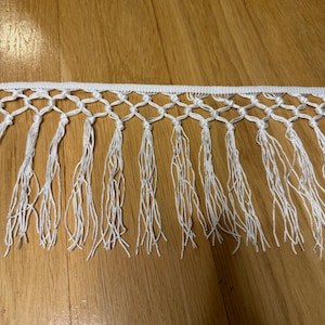 6 "breite Franse, elegante Franse, Elfenbein, Qualitätsfranse, dichte Qualitätsfranse, hergestellt in Großbritannien sehr hohe Qualität, Einrichtung, Fransenbesatz