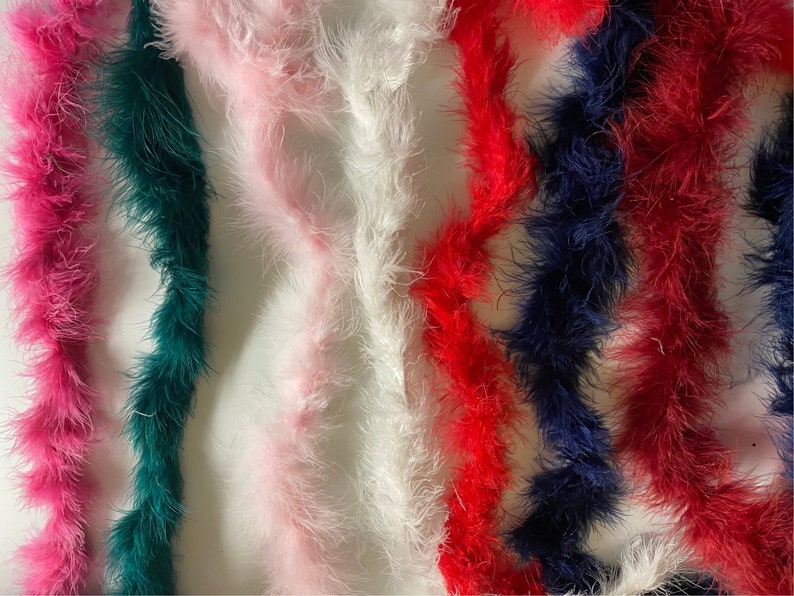 Boa de plumas de marabú esponjosa de 2 yardas, 0.71 oz, para manualidades, costura, decoración del hogar, boda, fiesta, color azul claro Boa de plumas de marabú esponjosa de 2 yardas, 0.71 oz, para manualidades, costura, decoración del hogar, boda, fiesta, color azul claro