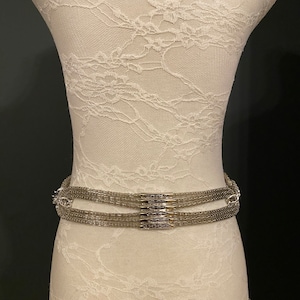 X-langer Metallkettengürtel, Silberkettengürtel, Modegürtel, FAN Exclusive, Teen Sizes, Plus Sizes, 18 &quot;-60&quot;