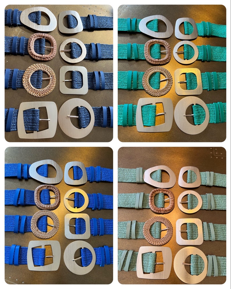 Boho Raffia Elasticated Belts,fashionable Vintage Belts, Natural Raffia ...