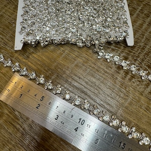 Diamante Chain, Diamanté, High Quality, Rhinestones Trimming, Silver Rhinestones, Diamanté Crystal, Jewel Trimming