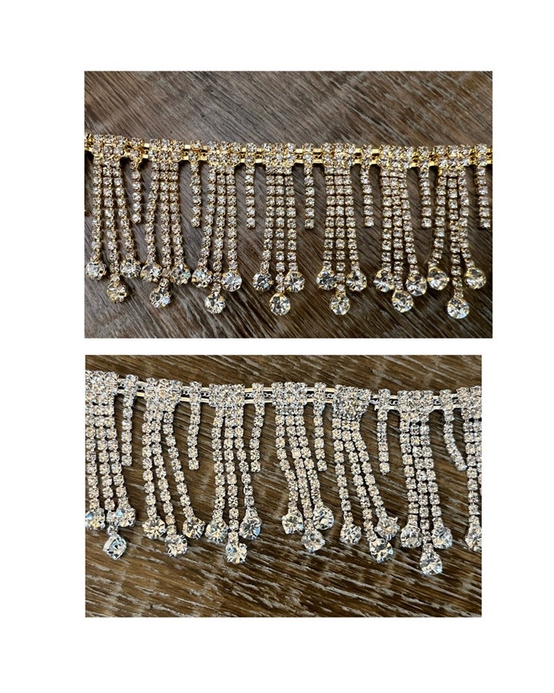 Multicolor Rhimestone Fringe Diamanté Rhinestone Fringe Trim, Bridal Headwear, 4.8cm Drop - Etsy