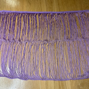 44 cm breite Fransen, elegante Fransen, lila Farbe, hochwertige Fransenbesatz, dichte Fransen, UK hergestellt, sehr hohe Qualität, Einrichtung, Dekor