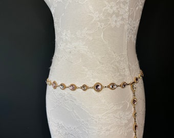 Vintage DL AULD Snake Belt Gold Mesh Serpent 40” Metallic  display picture 2
