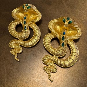 Snake Brooch, Gold Snake, 3.5” Brooch, Metal Snake Brooch, Fashionable Brooch, Unique, Pin on Brooch, Brooch, Gold, Solid Metal Brooch, Gift