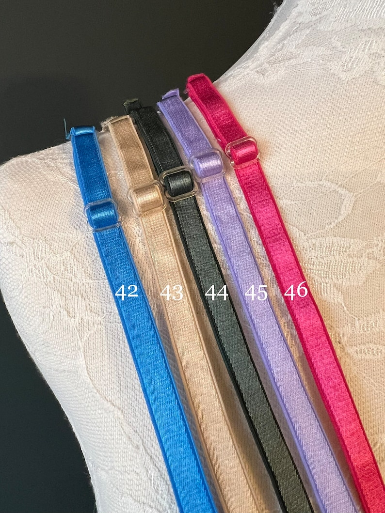 Adjustable Sewing Bra Straps, Lingerie, Swimwear Straps, 46 Colors image 7