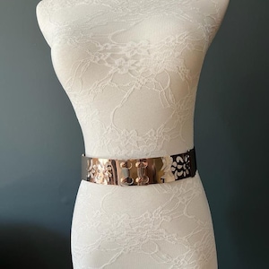 Gold Belt, Metal Gold Belt, Metal Belt, Elastic Belt, UK 8-16, Fashion Belt, Accessory