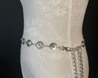 Y2K chain belt adjustable length silver vintage belt retro S6678faad355d4f258a3162d4076e5  main image 2
