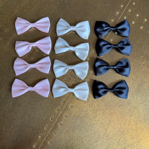 6 stuks strikken, strik opnaaien, handgemaakte strik, cadeaus, verpakking, satijnen strik, strik, modestrik, kleding, ambachten, tassen, kaarten, meubels, 3,5 x 1,5 inch