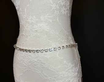 Ceinture très longue, ceinture bijou, argent, or, bijoux, mariée, vêtement, accessoire, tailles ado, 18 à 60 pouces, cadeau, bal de promo, ceinture habillée, gros strass 8 mm