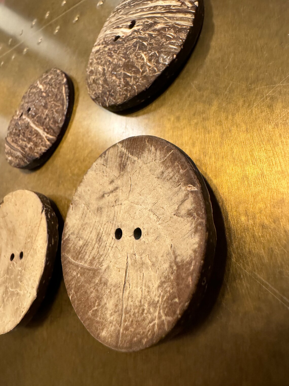 Large Shell Buttons 2x 2” Large Coconut Shell Button, Big Buttons, Organic Buttons, 50mm, 2 ...