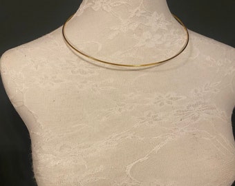 Gargantilla con alambre para el cuello de 6.8” - Oro, Plata, Gargantilla con alambre para el cuello de calidad, Collar, Alta calidad, 17cm, Colección FAN