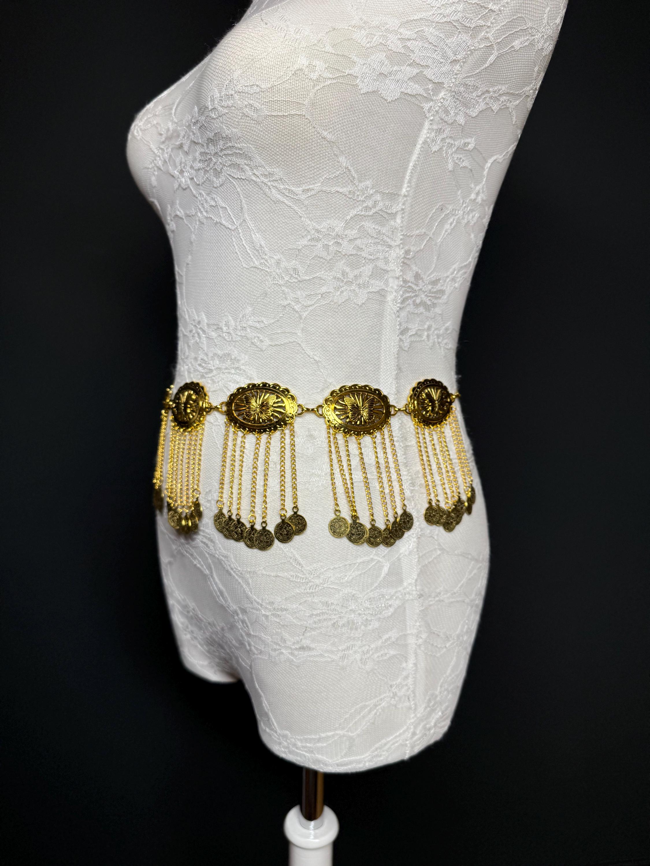 Handmade Gold Coin Belly Chain Belt - Festival Costume 