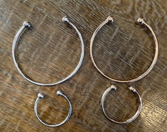 Goudzilveren kledingscheidingsring 2", 3,5"
