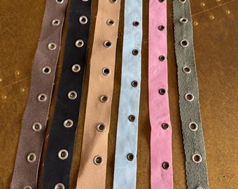 Cotton Herringbone Eyelet Tape, 20-25mm Width