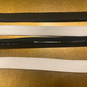 Siliconen gripelastiek 1/2" 12 mm - elastiek met siliconenstrook in het midden - elastiek met antislip siliconen kraallijn, bh-basis elastiek
