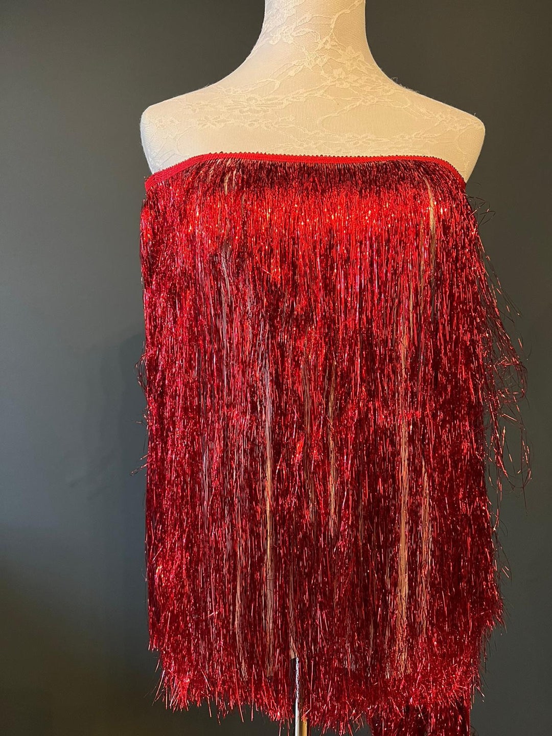 19 Wide Fringe Tinsel Fringe Tassel Fringe Dance Costume Etsy