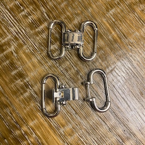 Metal Two Part Buckle, 4cm x 3.5cm, Silver