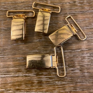 2pcs, Brace Clips, Gold 25mm, 1” Brace Clips, Silver
