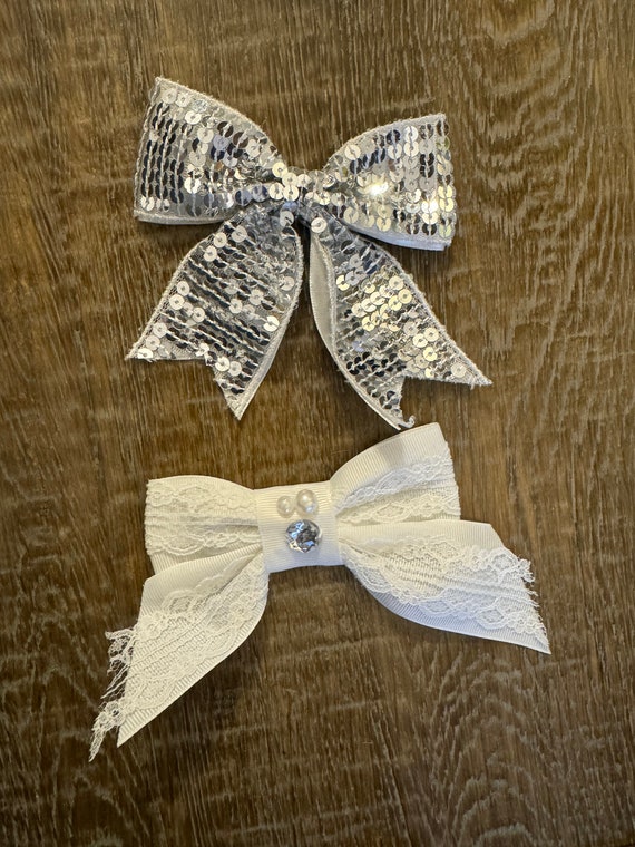 Fiocchi Natalizi Glitterati - 4 Piccoli E 1 Grande, EPE, Con Cordino, Per Decorazioni Albero E Regali