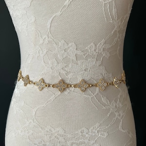 X-langer Gürtel, Strasskettengürtel, Modegürtel, Gürtel im Vintage-Stil, Diamanté-Kettengürtel, Gürtelzubehör, FAN Fashion Exclusive