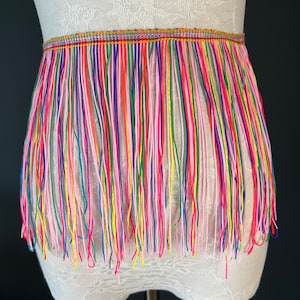 8" Flecos Multicolor, Flecos Arco Iris, Danza, Disfraces, Moda, Fiesta, Vestido Flecos, 20cm, 8 pulgadas