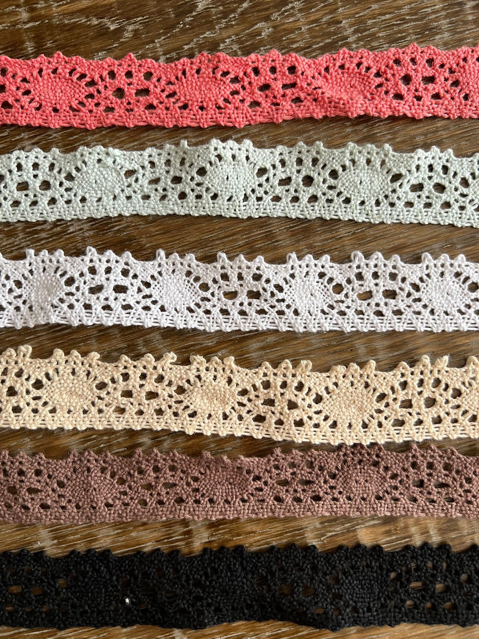 épine lace cotton panier WIDE Cotton Lace Trim Vintage Beige Crochet Lace Scalloped