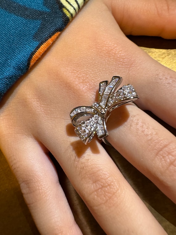 Jewellerybox Anello Con Fiocco In Argento 925/1000 E Ossidi Di - Foto 3