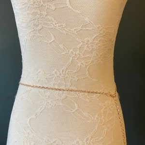 X-long Rose Gold Chain Belt, Quality Chain Belt, Rose Gold Finish, Teen Size, 18”-60”, Swimwear, Thin Chain Belt