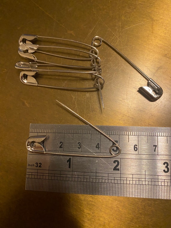 50 Spille Da Sicurezza 25mm Argento - Per Abbigliamento E Artigianato - Foto 12