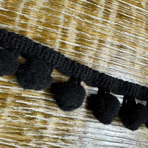 Pom Pom, Alta Qualità, Denso, Nero, Pom Pom Denso, Palline Pom Pom da 1 cm, Abbigliamento, Arredamento, Artigianato, Biglietti, Arredamento, Cuscini