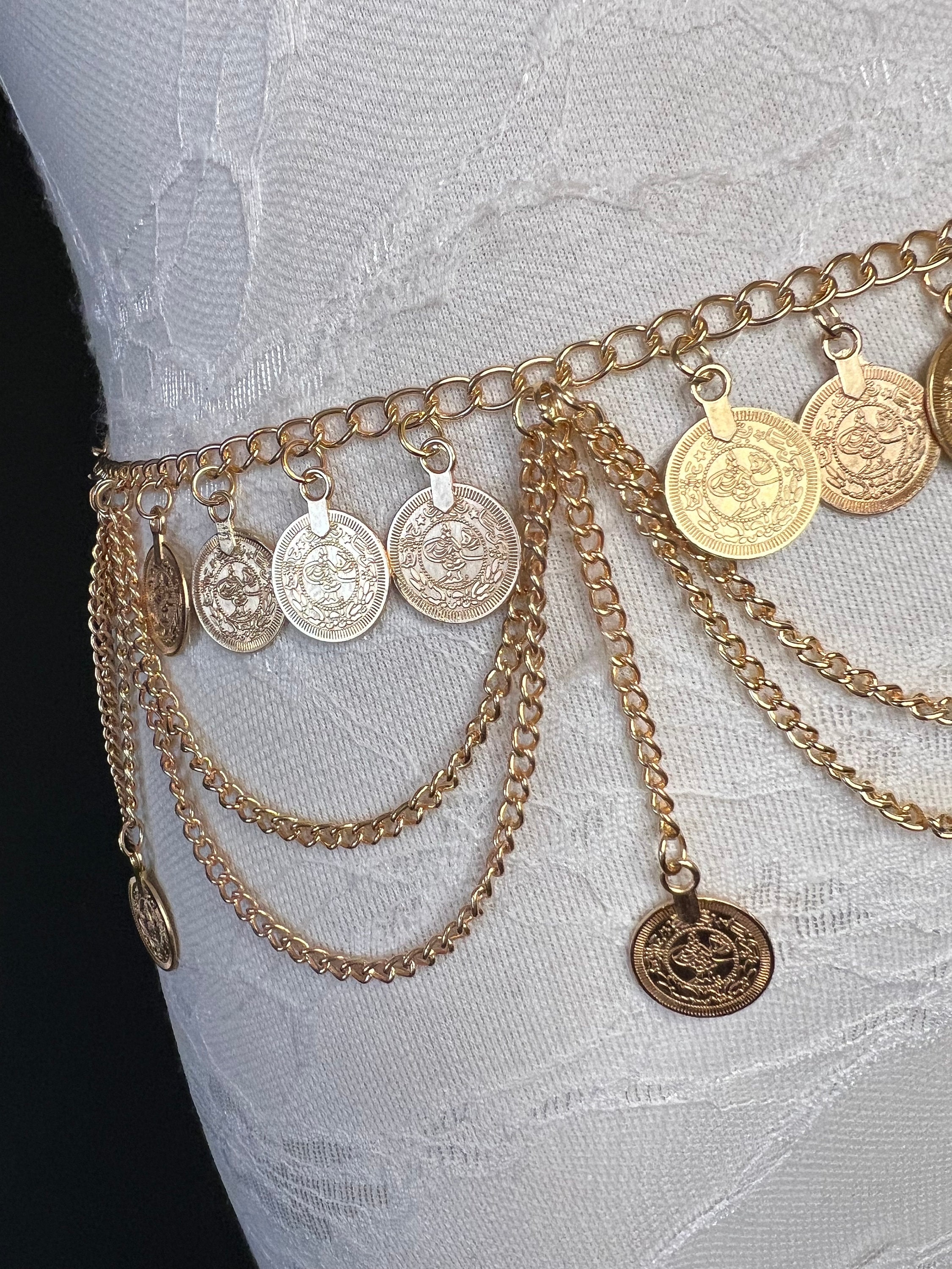 Gold or Silver Belly Chain - Handmade to Measure 18-40 Inch 